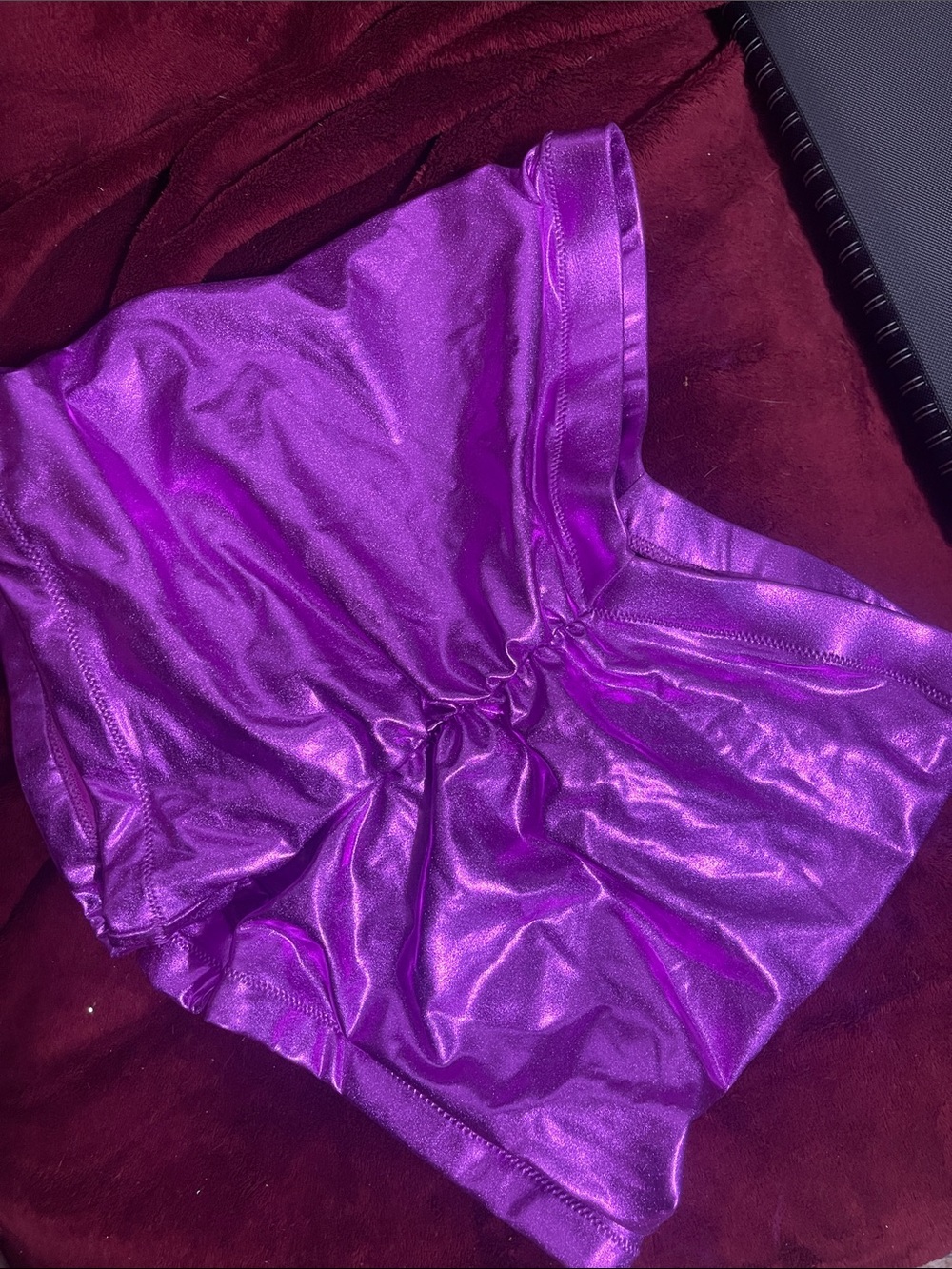 SKIMS Metallic Swim V Waist short High Shine Ruched Waist